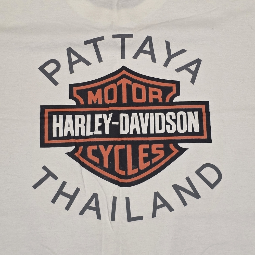Vintage Harley-Davidson Pattaya Thailand Big Logo Dealer Tee XXL E67